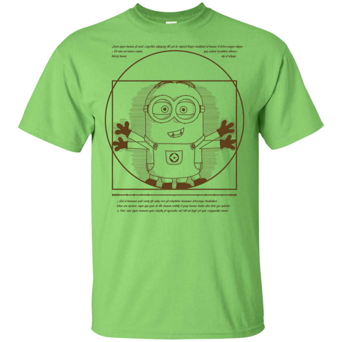 T-Shirts Lime / S Vitruvian Minion T-Shirt