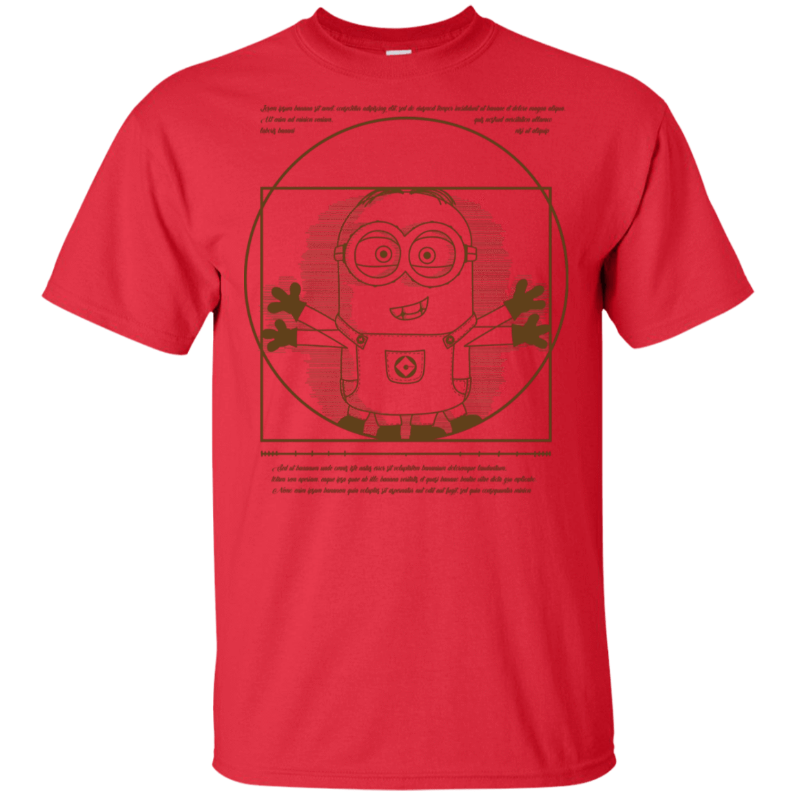 T-Shirts Red / S Vitruvian Minion T-Shirt