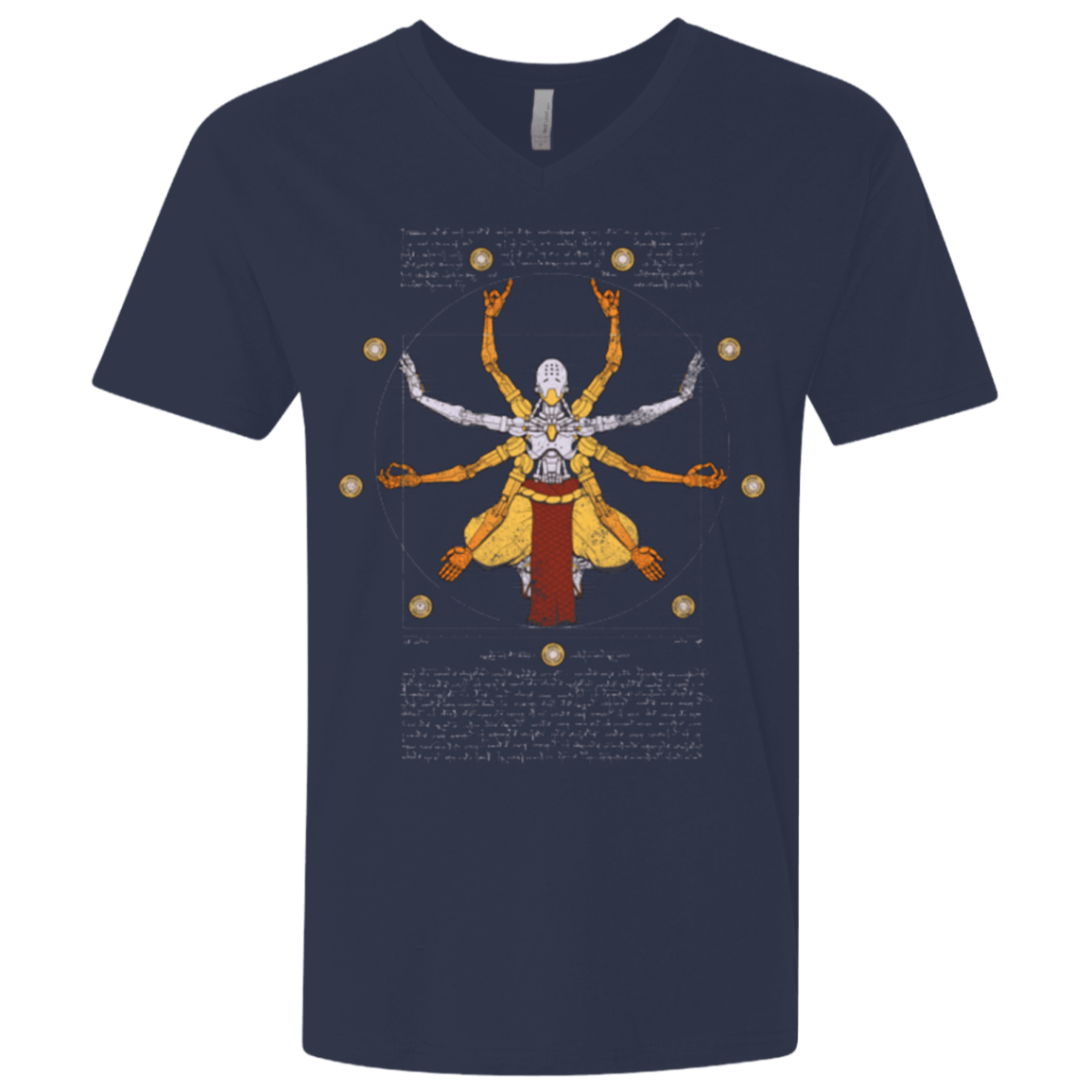 T-Shirts Midnight Navy / X-Small Vitruvian Omnic Men's Premium V-Neck