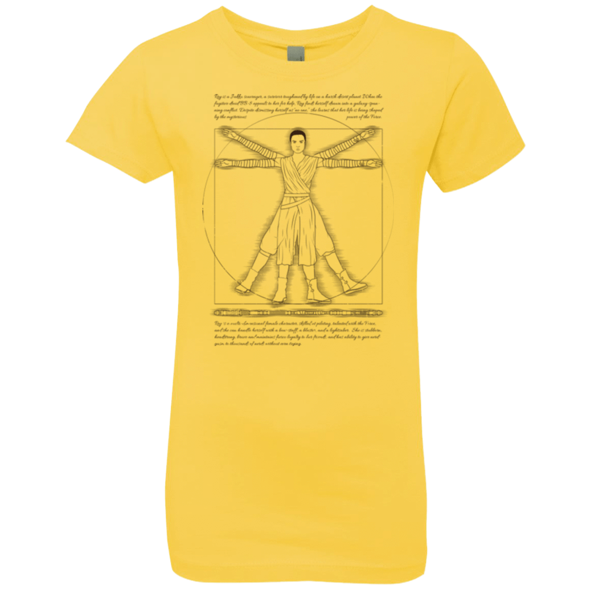 T-Shirts Vibrant Yellow / YXS Vitruvian Rey Girls Premium T-Shirt