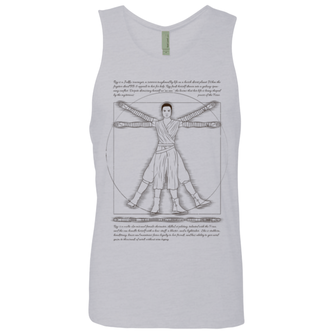 T-Shirts Heather Grey / Small Vitruvian Rey Men's Premium Tank Top
