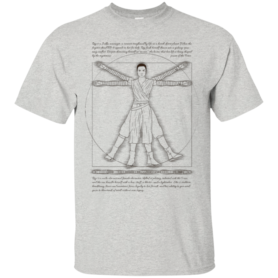T-Shirts Ash / Small Vitruvian Rey T-Shirt