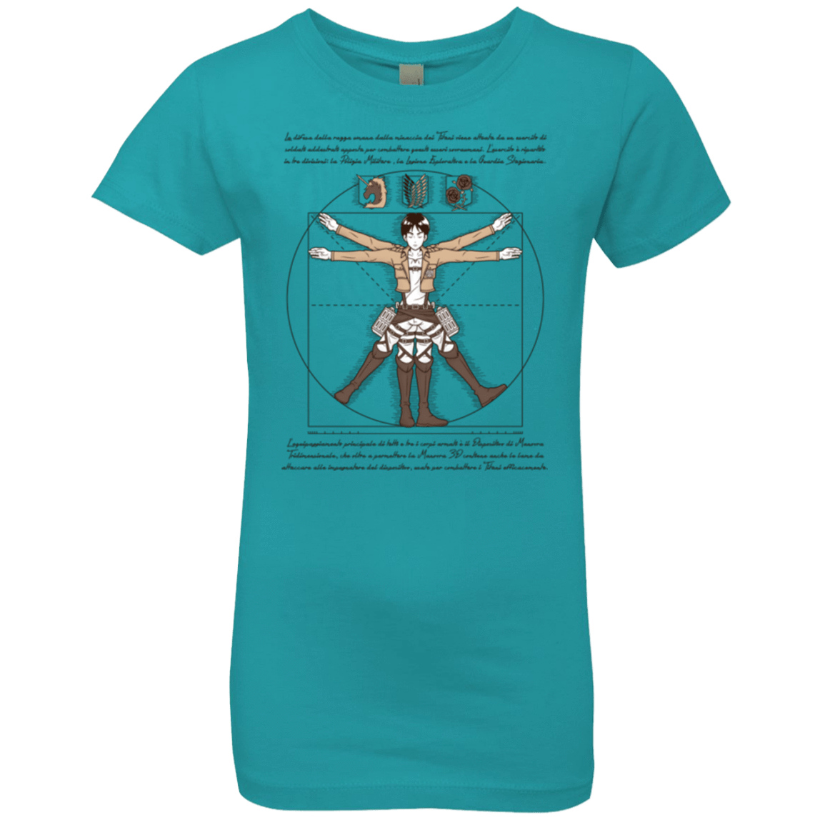 T-Shirts Tahiti Blue / YXS VITRUVIAN TRAINEE Girls Premium T-Shirt