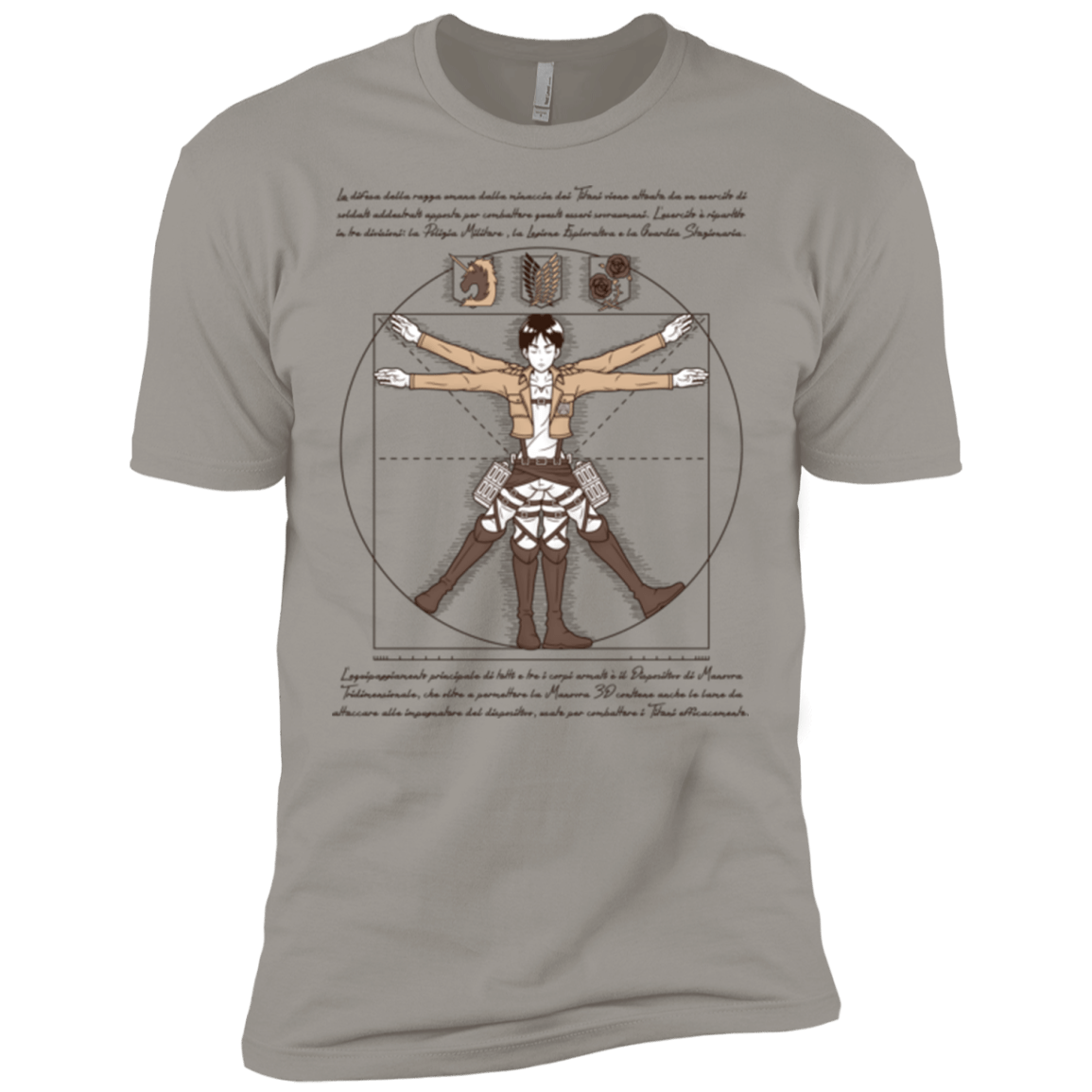 T-Shirts Light Grey / X-Small VITRUVIAN TRAINEE Men's Premium T-Shirt