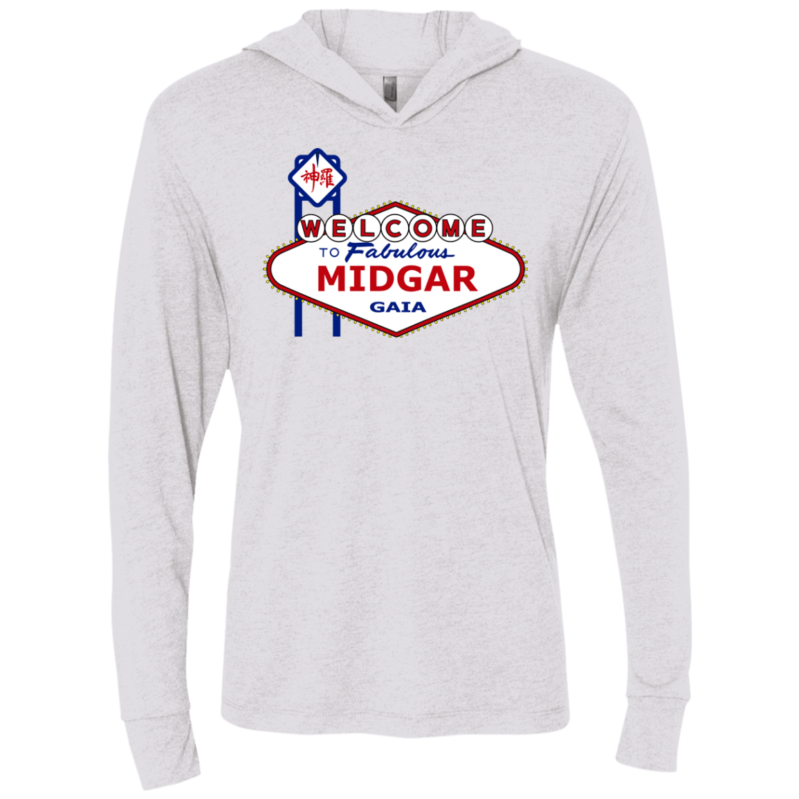 T-Shirts Heather White / X-Small Viva Midgar Triblend Long Sleeve Hoodie Tee
