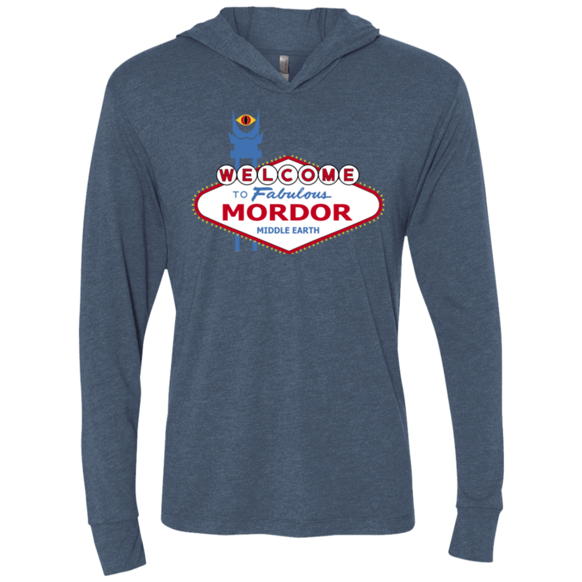 T-Shirts Indigo / X-Small Viva Mordor Triblend Long Sleeve Hoodie Tee