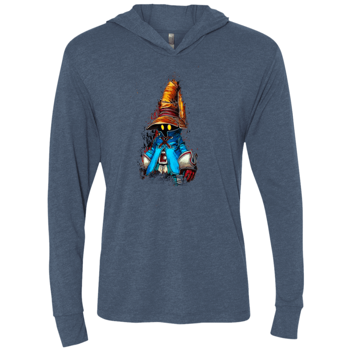 T-Shirts Indigo / X-Small VIVI Triblend Long Sleeve Hoodie Tee