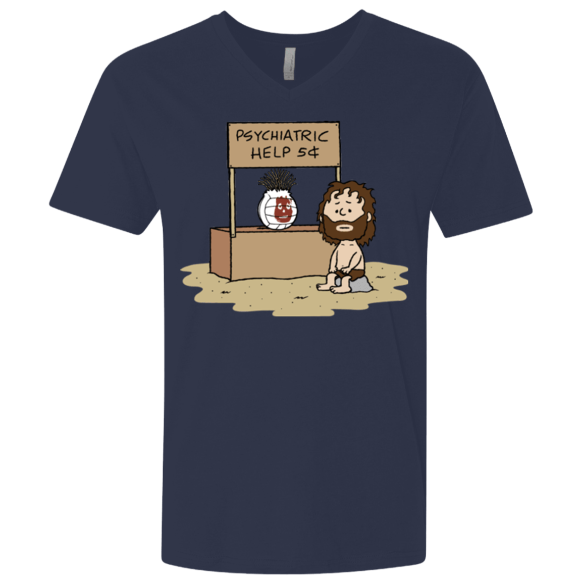 T-Shirts Midnight Navy / X-Small Volleyball Help Men's Premium V-Neck