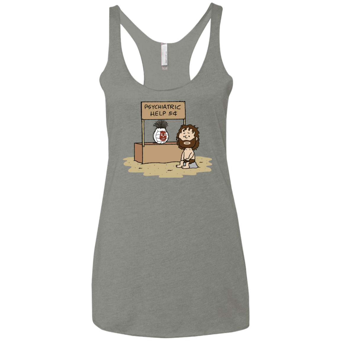 T-Shirts Venetian Grey / X-Small Volleyball Help Women's Triblend Racerback Tank