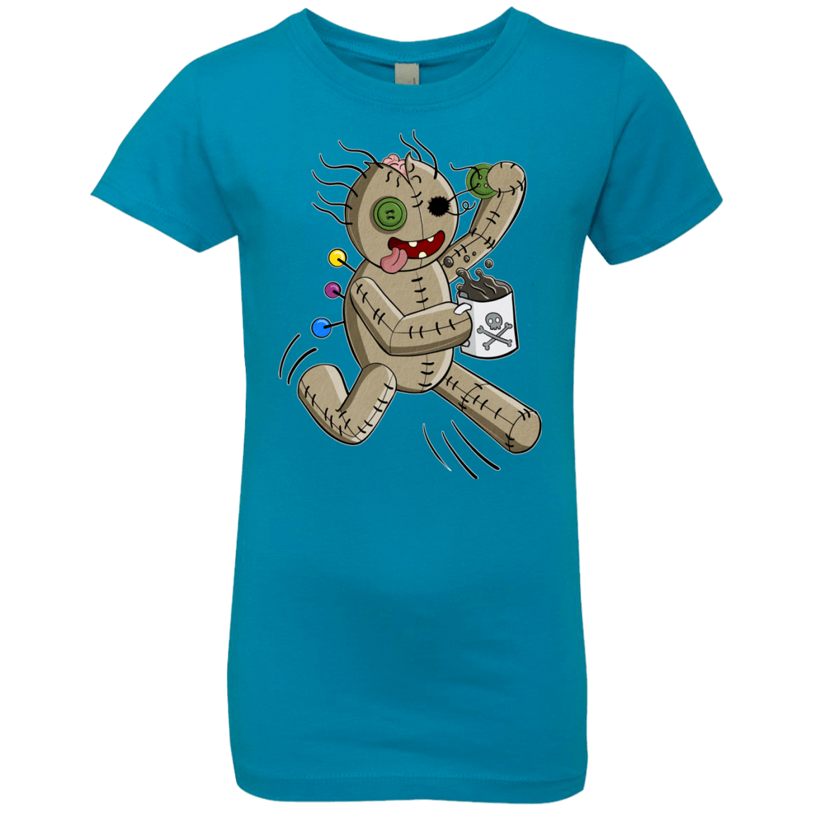 T-Shirts Turquoise / YXS Voodoo Coffee Runner Girls Premium T-Shirt