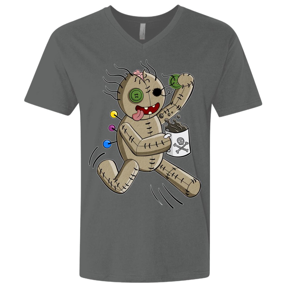 T-Shirts Heavy Metal / X-Small Voodoo Coffee Runner Men's Premium V-Neck