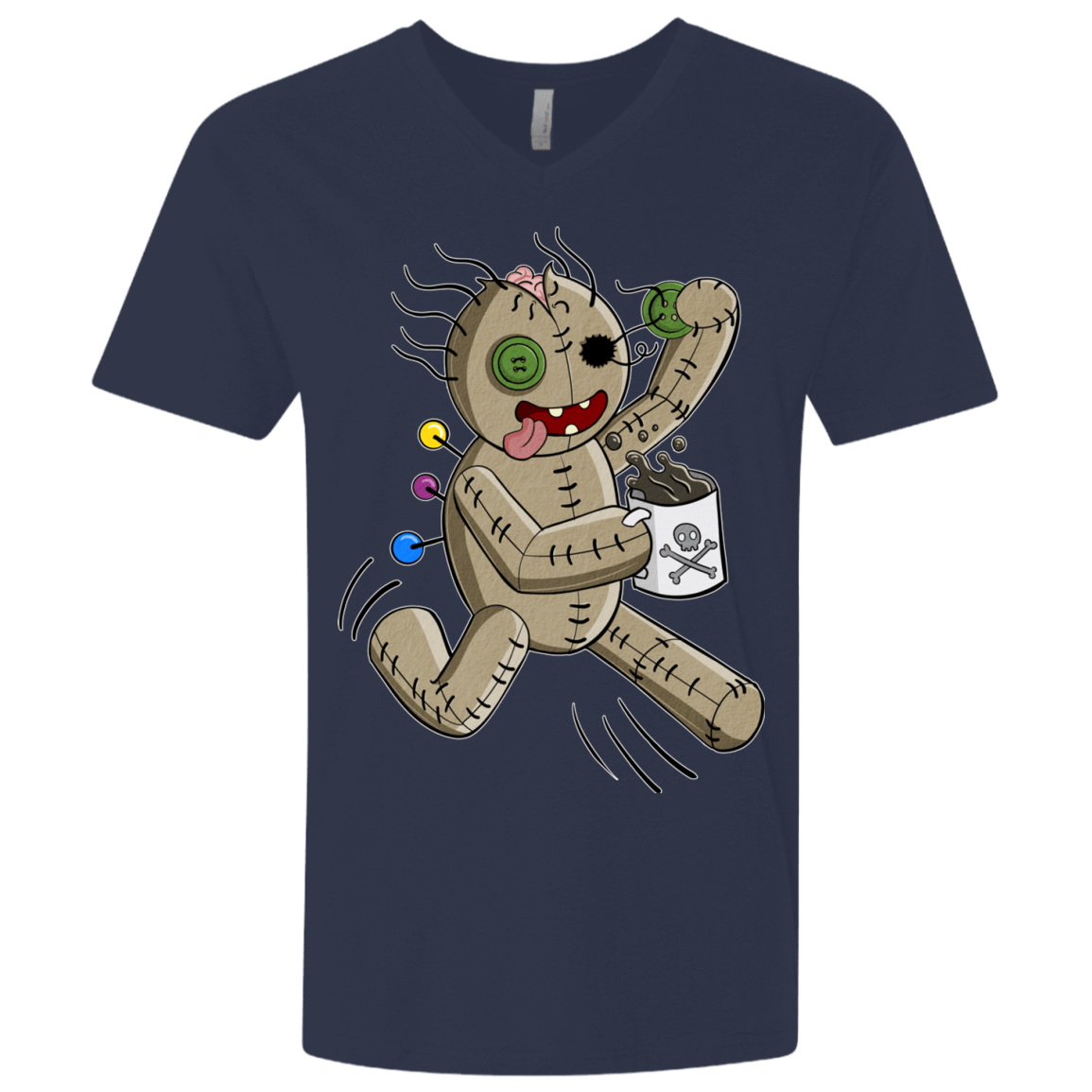 T-Shirts Midnight Navy / X-Small Voodoo Coffee Runner Men's Premium V-Neck