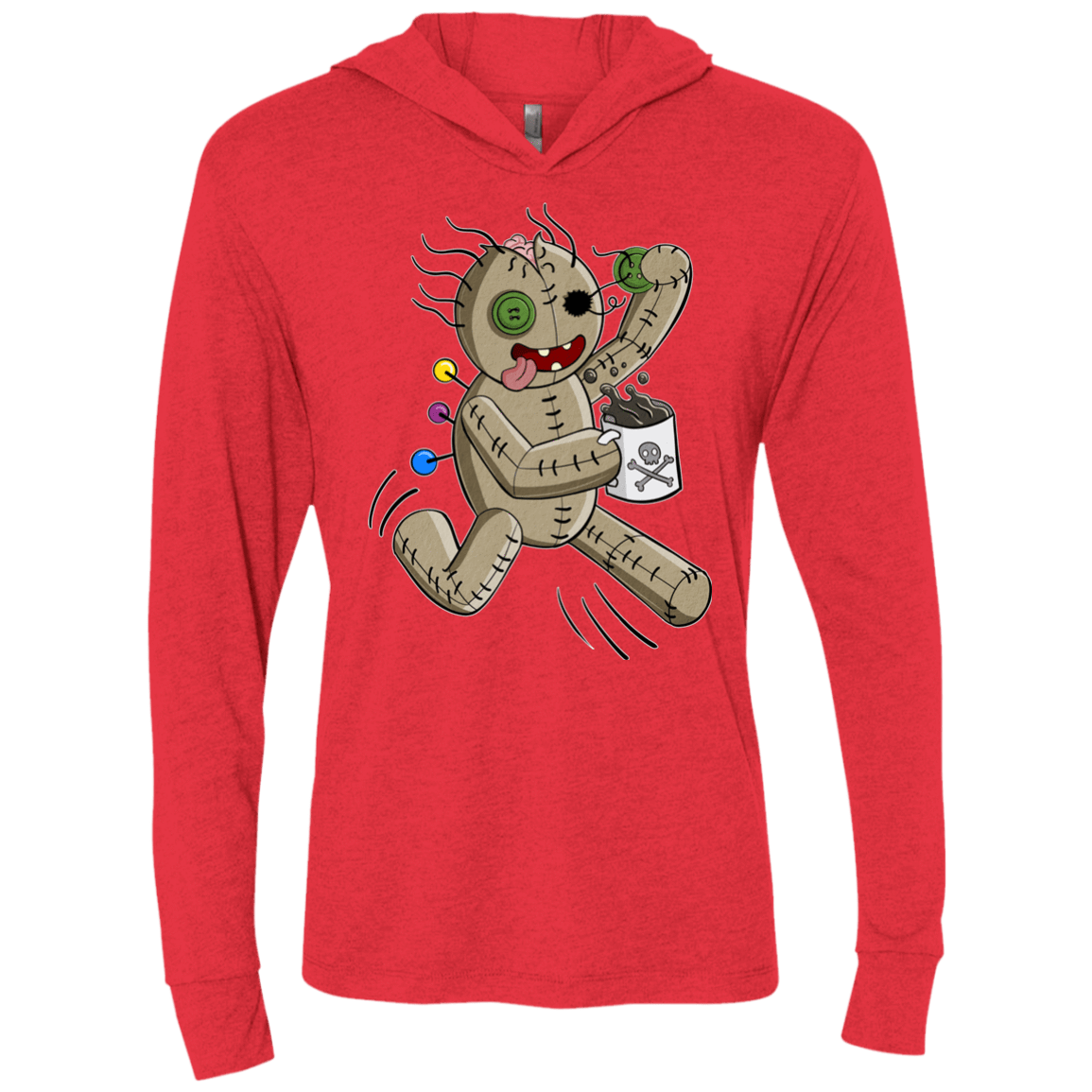 T-Shirts Vintage Red / X-Small Voodoo Coffee Runner Triblend Long Sleeve Hoodie Tee