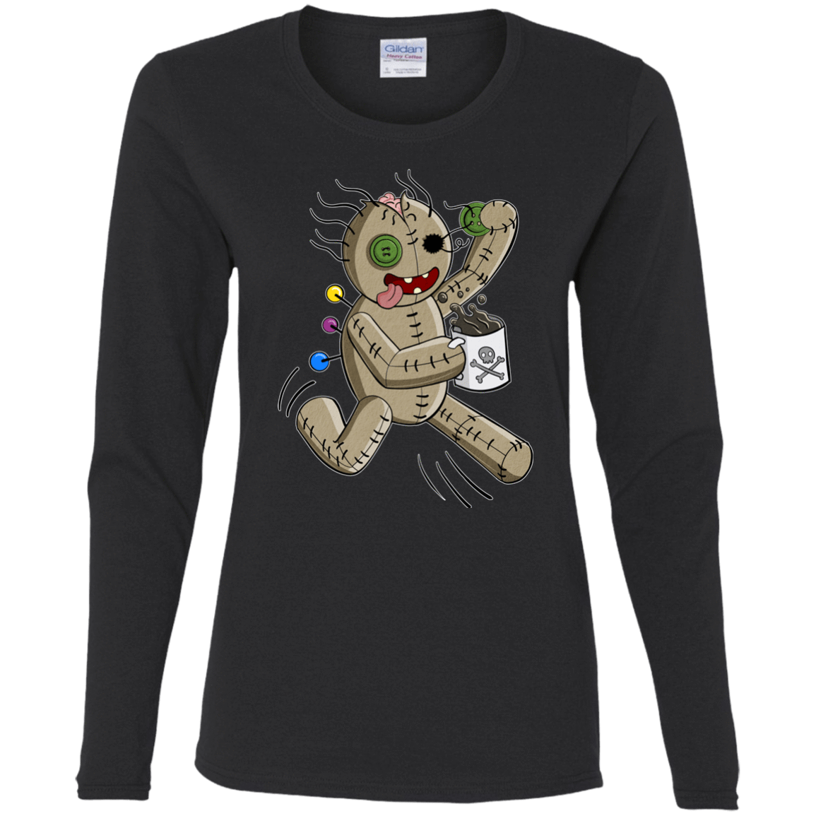 T-Shirts Black / S Voodoo Coffee Runner Women's Long Sleeve T-Shirt