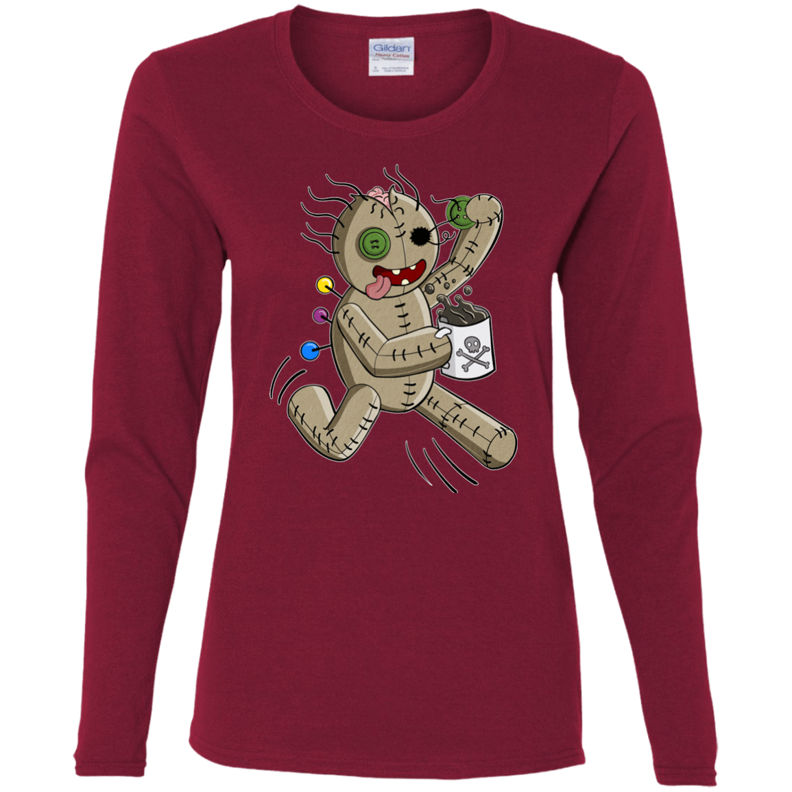 T-Shirts Cardinal / S Voodoo Coffee Runner Women's Long Sleeve T-Shirt