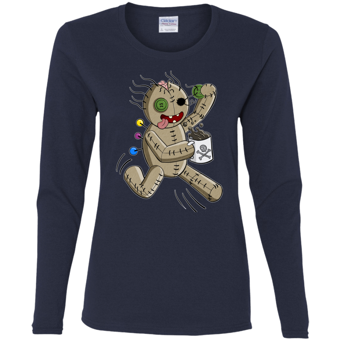 T-Shirts Navy / S Voodoo Coffee Runner Women's Long Sleeve T-Shirt