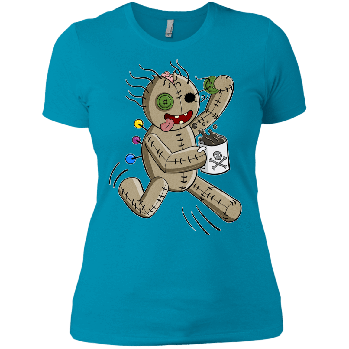 T-Shirts Turquoise / X-Small Voodoo Coffee Runner Women's Premium T-Shirt