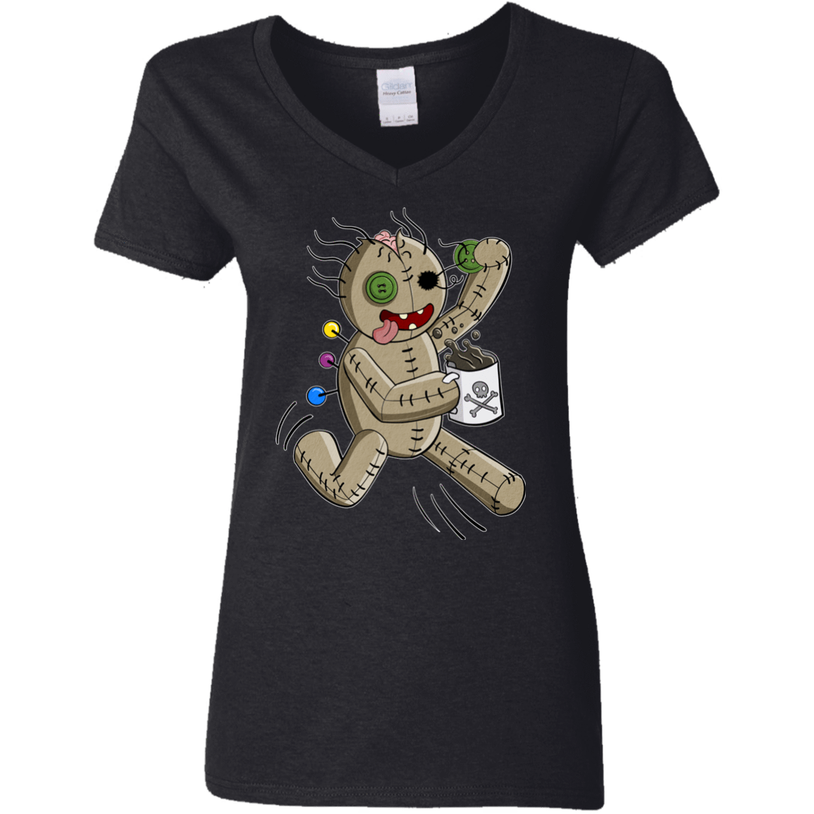 T-Shirts Black / S Voodoo Coffee Runner Women's V-Neck T-Shirt