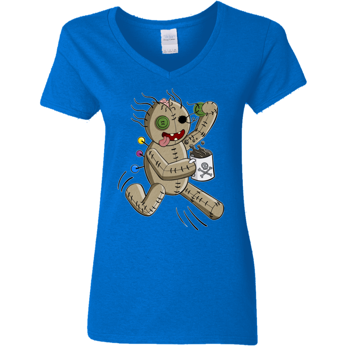 T-Shirts Royal / S Voodoo Coffee Runner Women's V-Neck T-Shirt