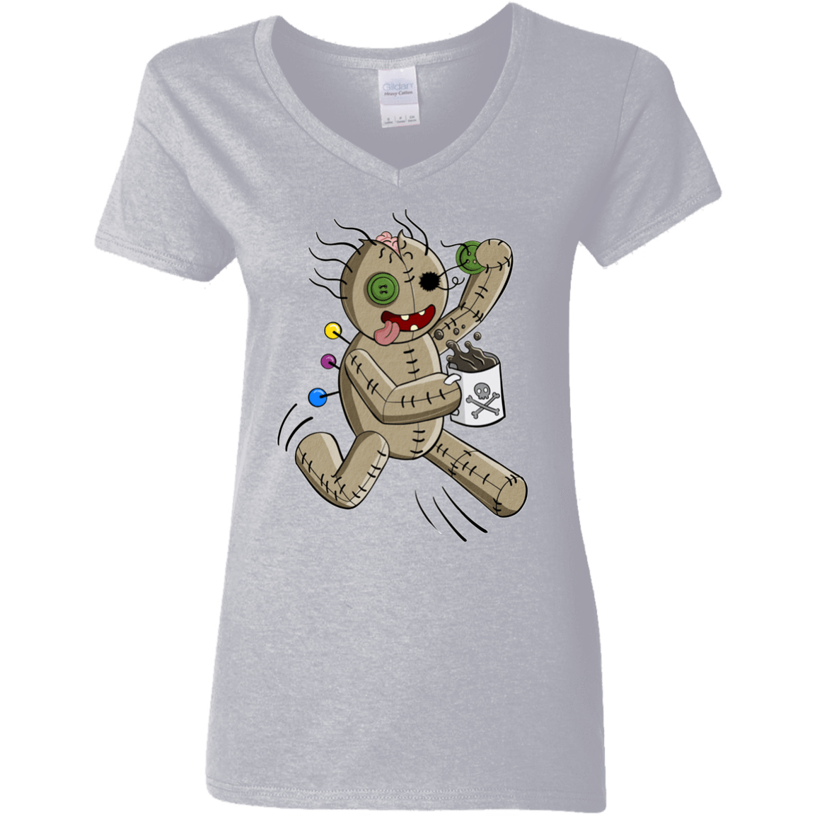 T-Shirts Sport Grey / S Voodoo Coffee Runner Women's V-Neck T-Shirt