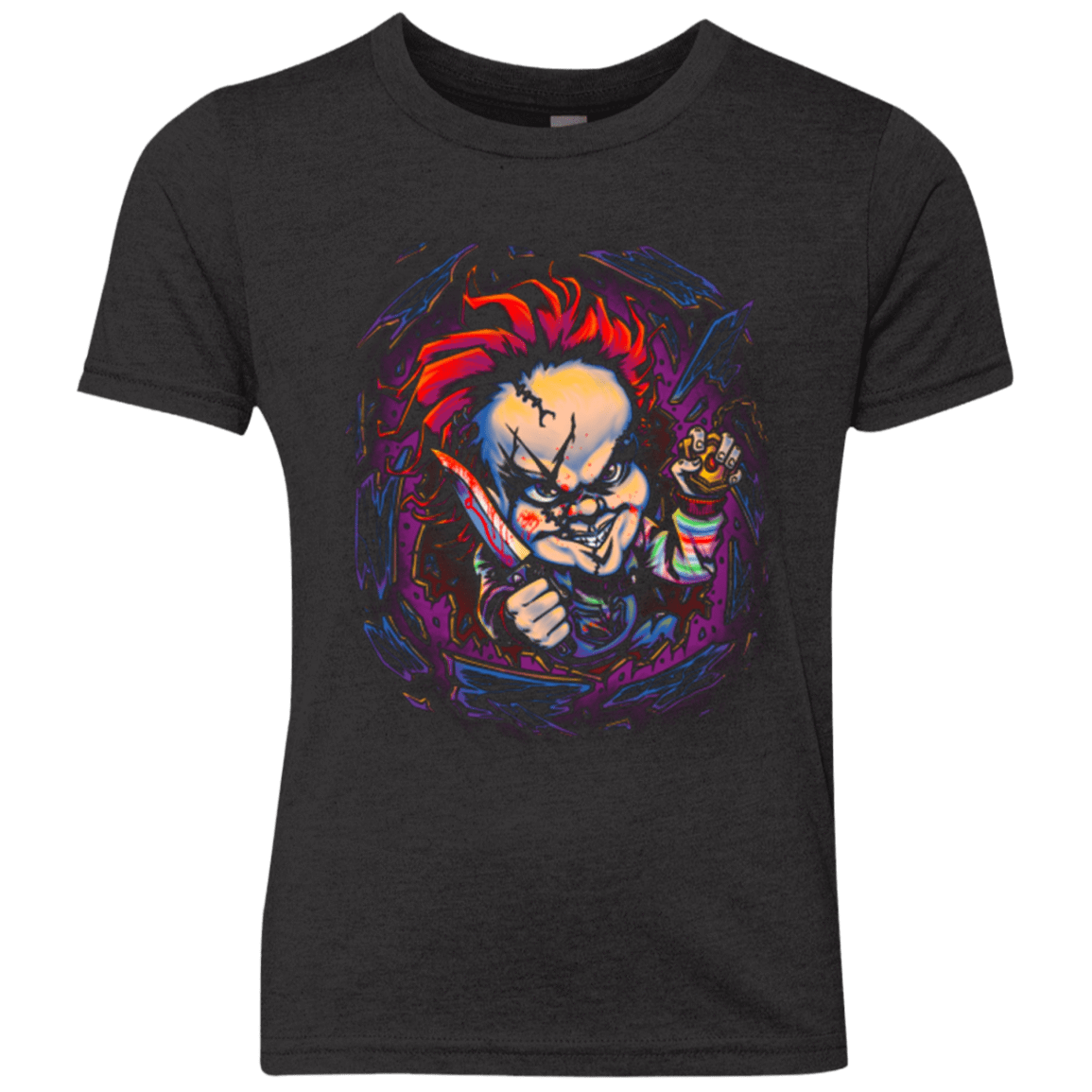 T-Shirts Vintage Black / YXS Voodoo Doll of Death Youth Triblend T-Shirt