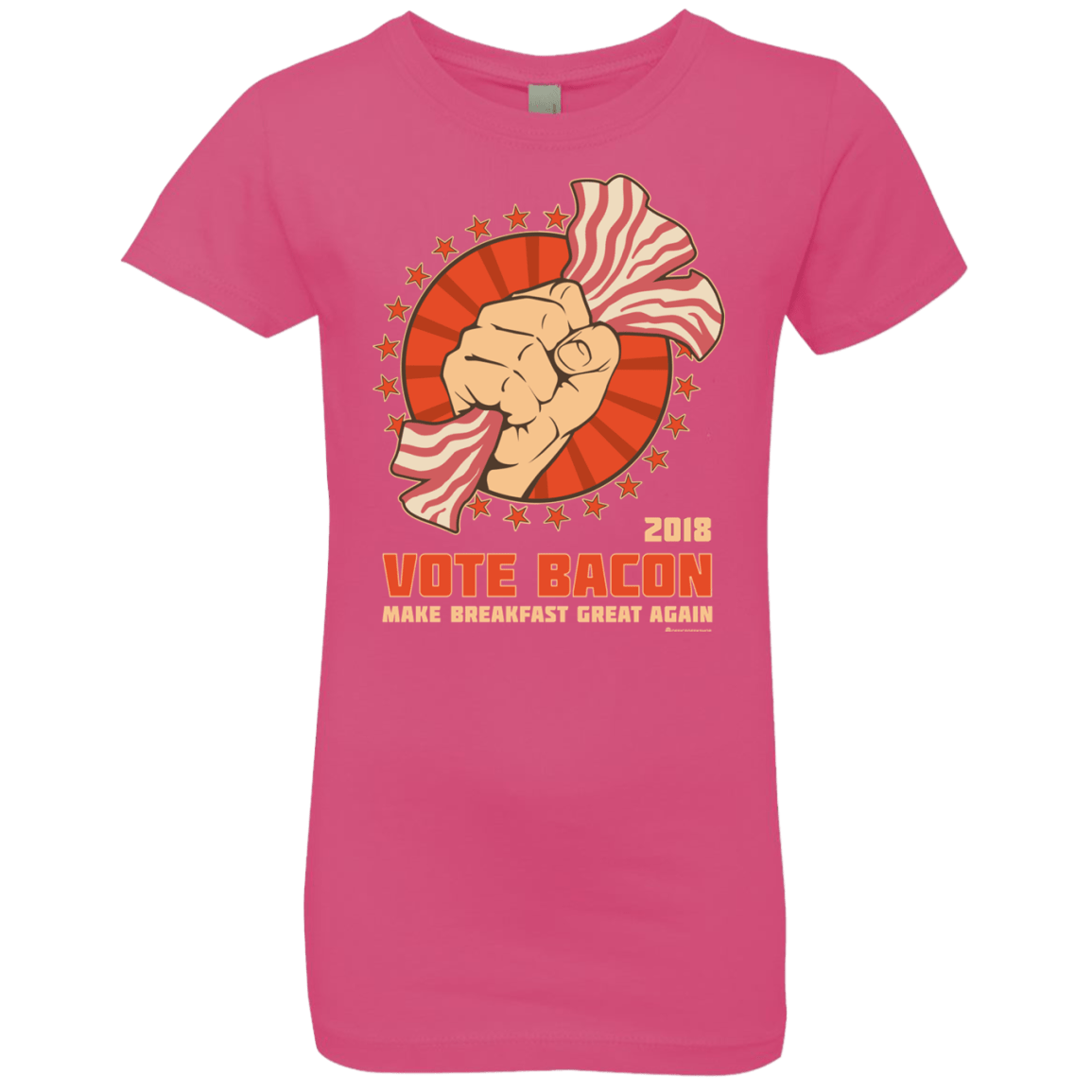 T-Shirts Hot Pink / YXS Vote Bacon In 2018 Girls Premium T-Shirt