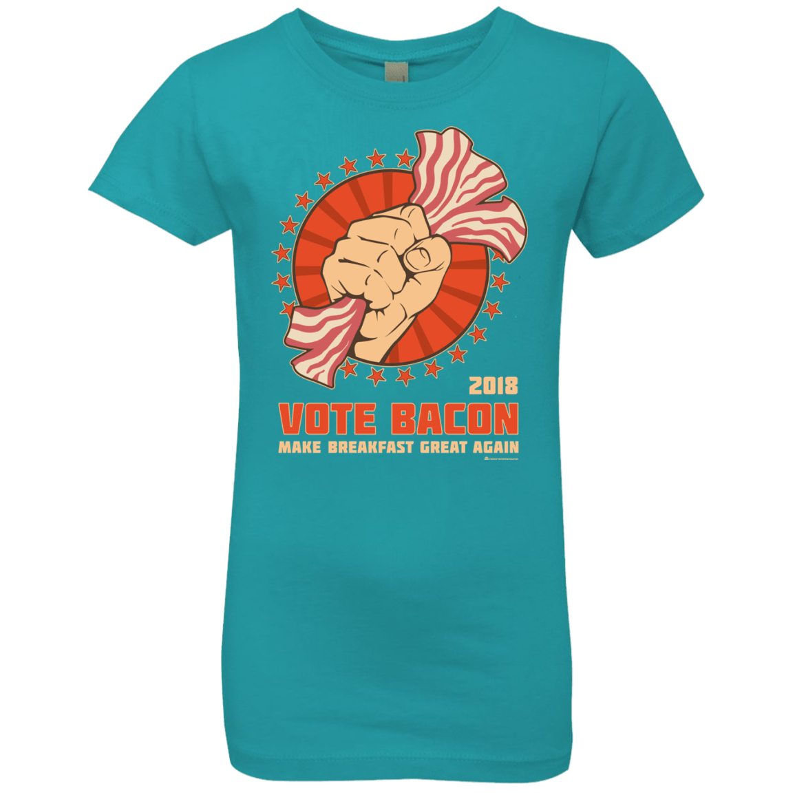 T-Shirts Tahiti Blue / YXS Vote Bacon In 2018 Girls Premium T-Shirt