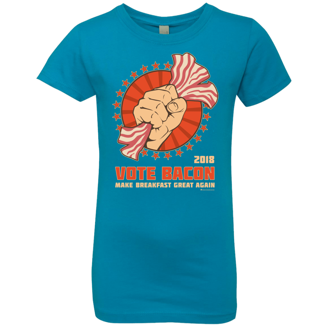 T-Shirts Turquoise / YXS Vote Bacon In 2018 Girls Premium T-Shirt