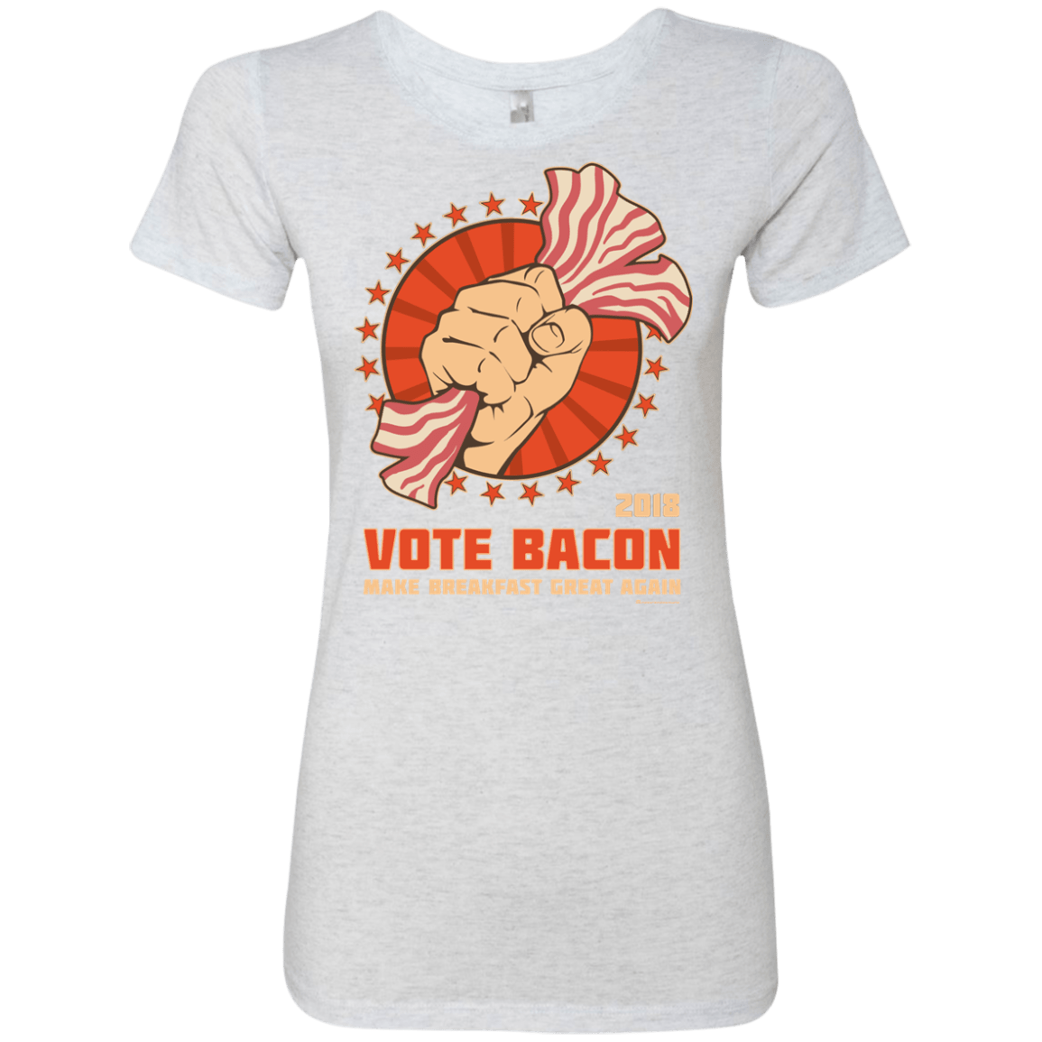 T-Shirts Heather White / Small Vote Bacon In 2018 Women's Triblend T-Shirt