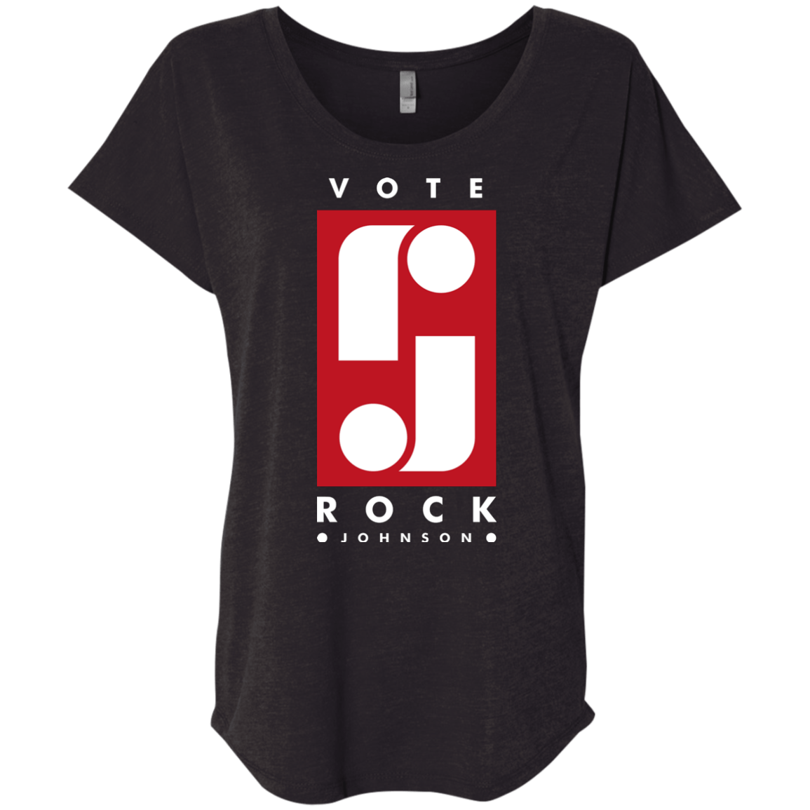Vote Rock Johnson Triblend Dolman Sleeve