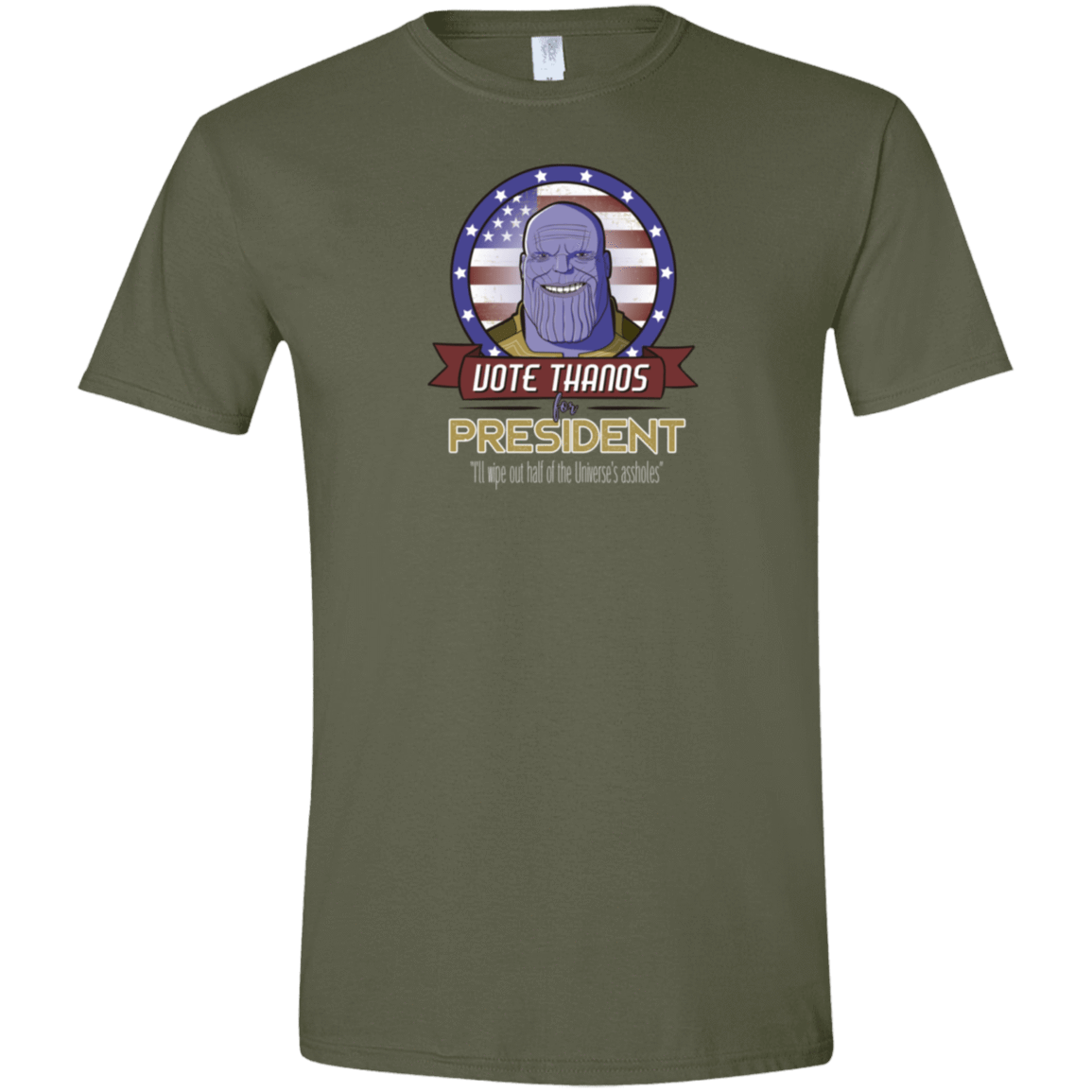 T-Shirts Military Green / S Vote Thanos Men's Semi-Fitted Softstyle