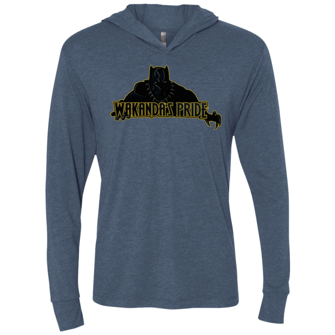 T-Shirts Indigo / X-Small Wakandas Pride Triblend Long Sleeve Hoodie Tee