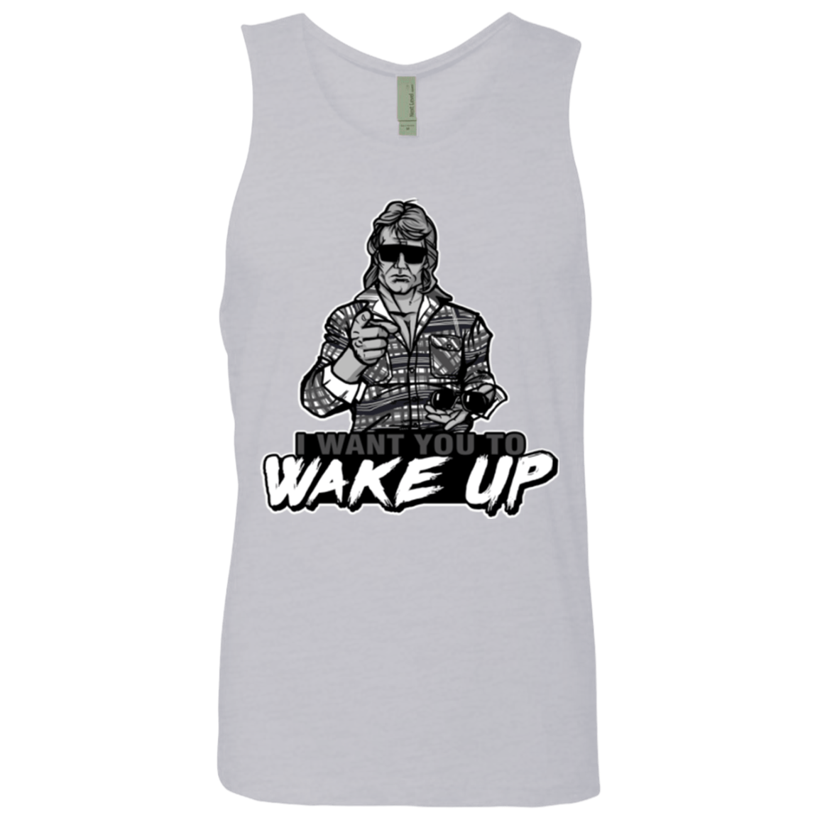 T-Shirts Heather Grey / Small Wake Up Men's Premium Tank Top