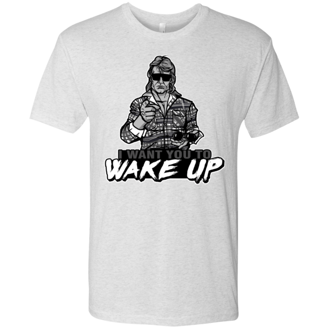 T-Shirts Heather White / Small Wake Up Men's Triblend T-Shirt