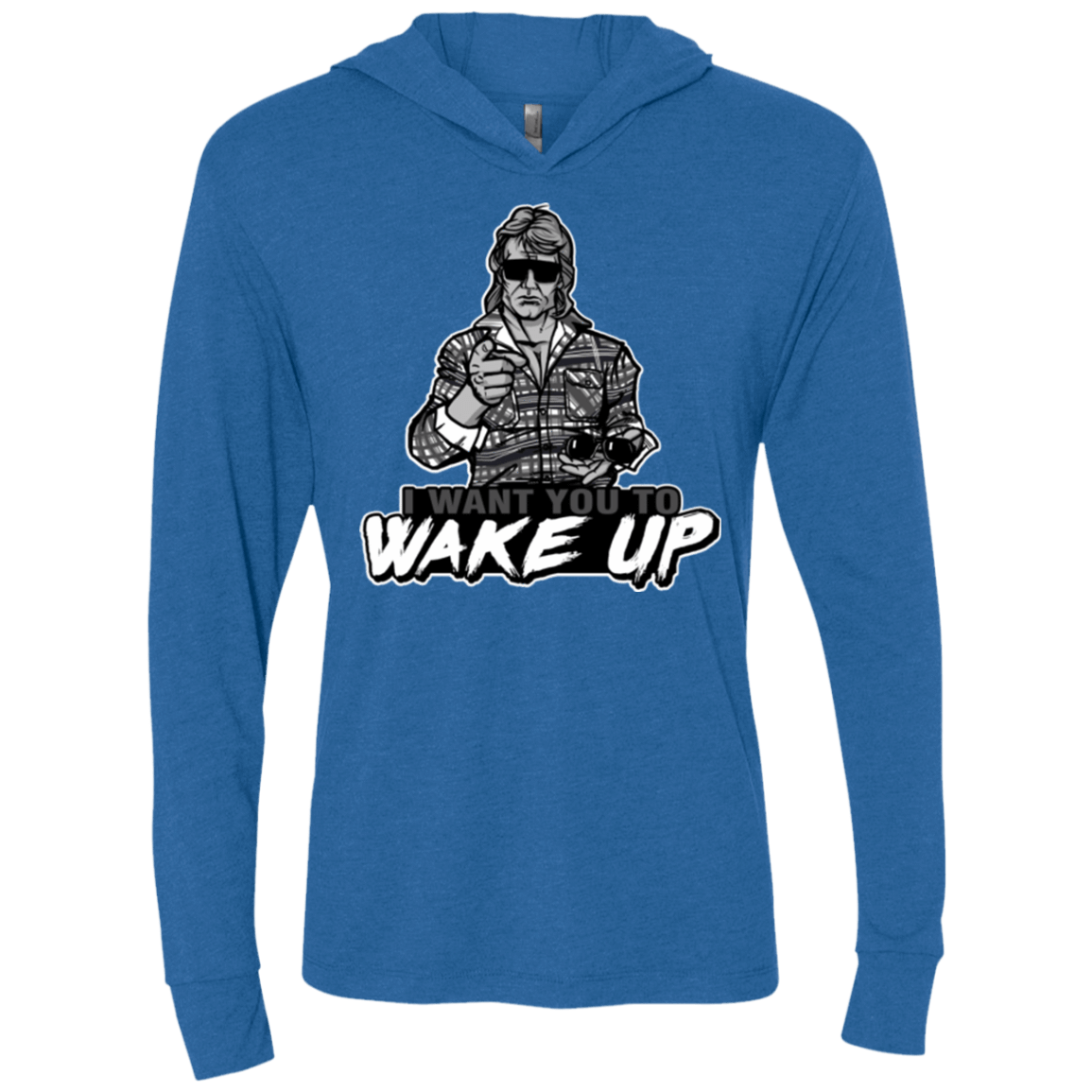 T-Shirts Vintage Royal / X-Small Wake Up Triblend Long Sleeve Hoodie Tee