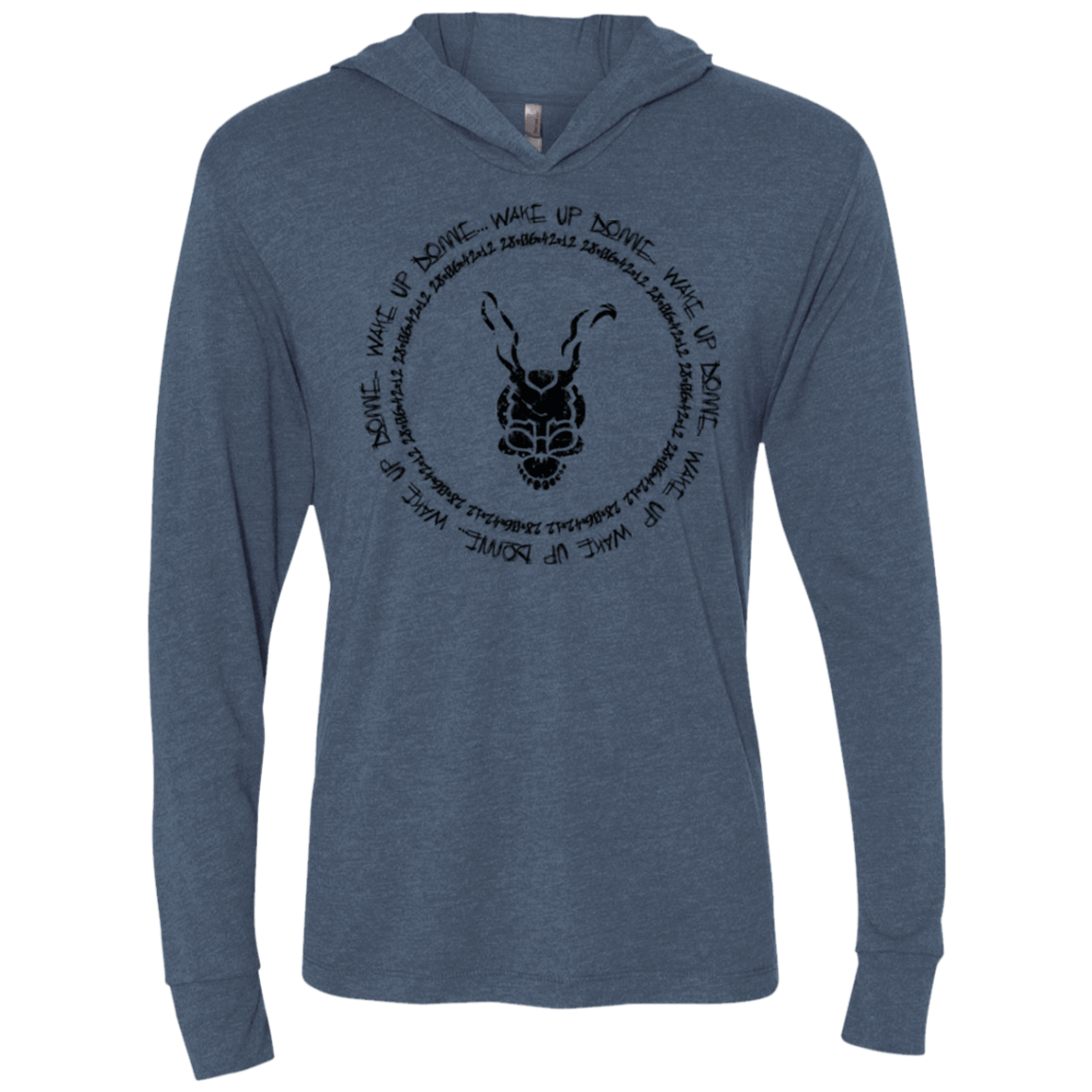 T-Shirts Indigo / X-Small Wake up Wimido Triblend Long Sleeve Hoodie Tee