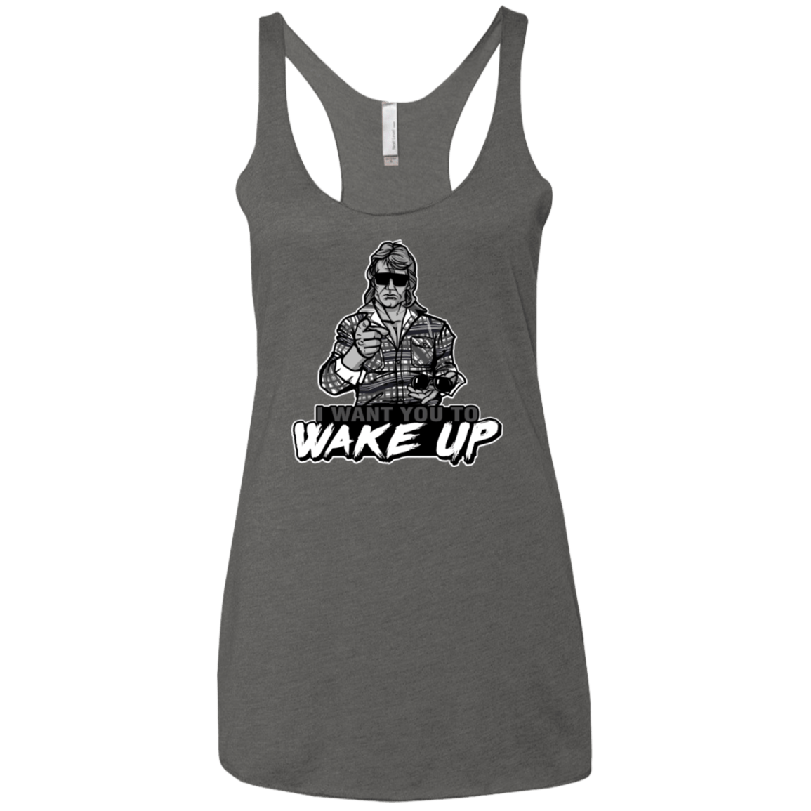 T-Shirts Premium Heather / X-Small Wake Up Women's Triblend Racerback Tank
