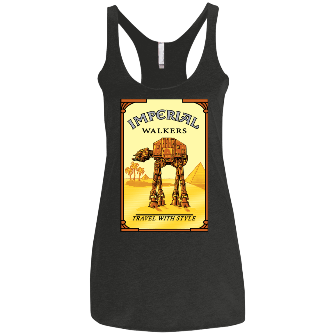 T-Shirts Vintage Black / X-Small Walk Like An Egyptian Women's Triblend Racerback Tank