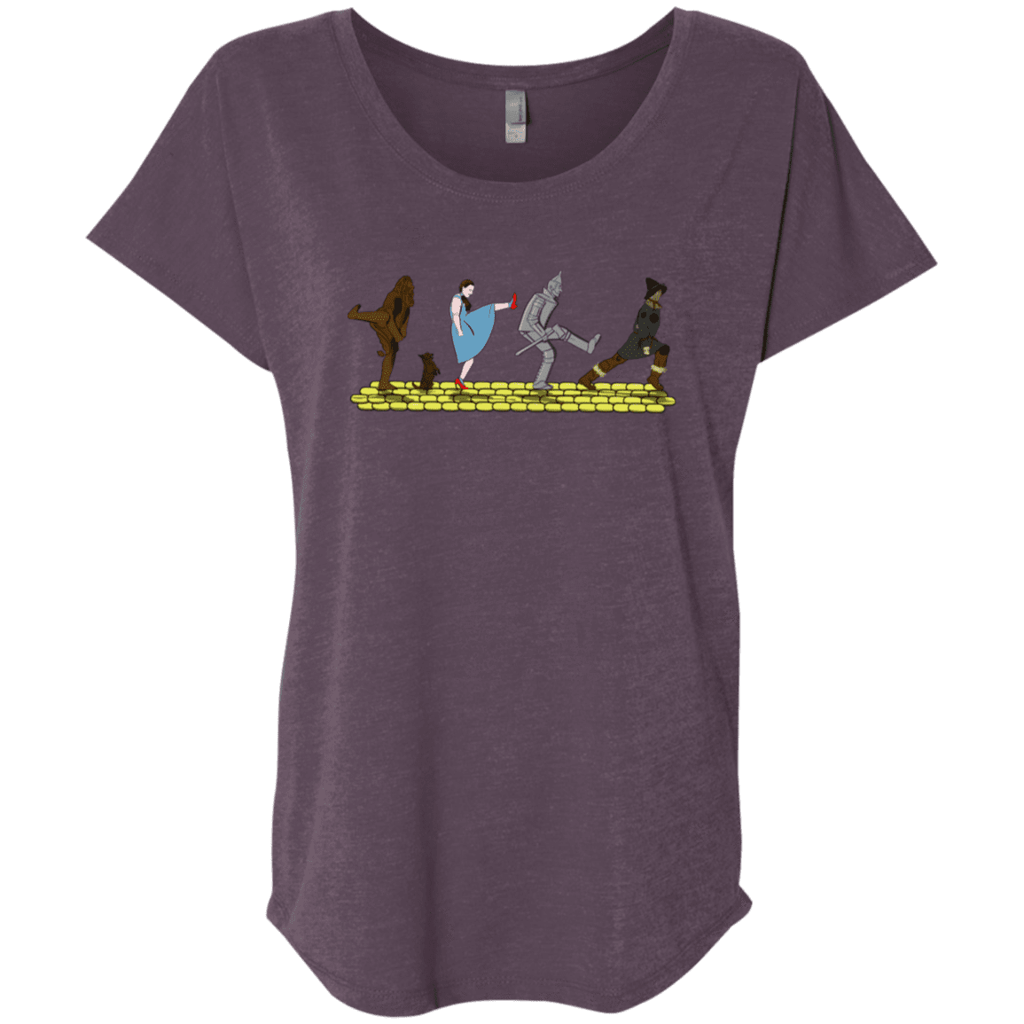 T-Shirts Vintage Purple / X-Small Walk to Oz Triblend Dolman Sleeve