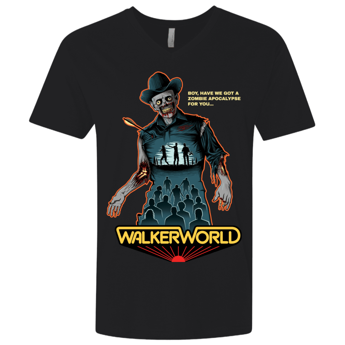T-Shirts Black / X-Small Walker World Men's Premium V-Neck
