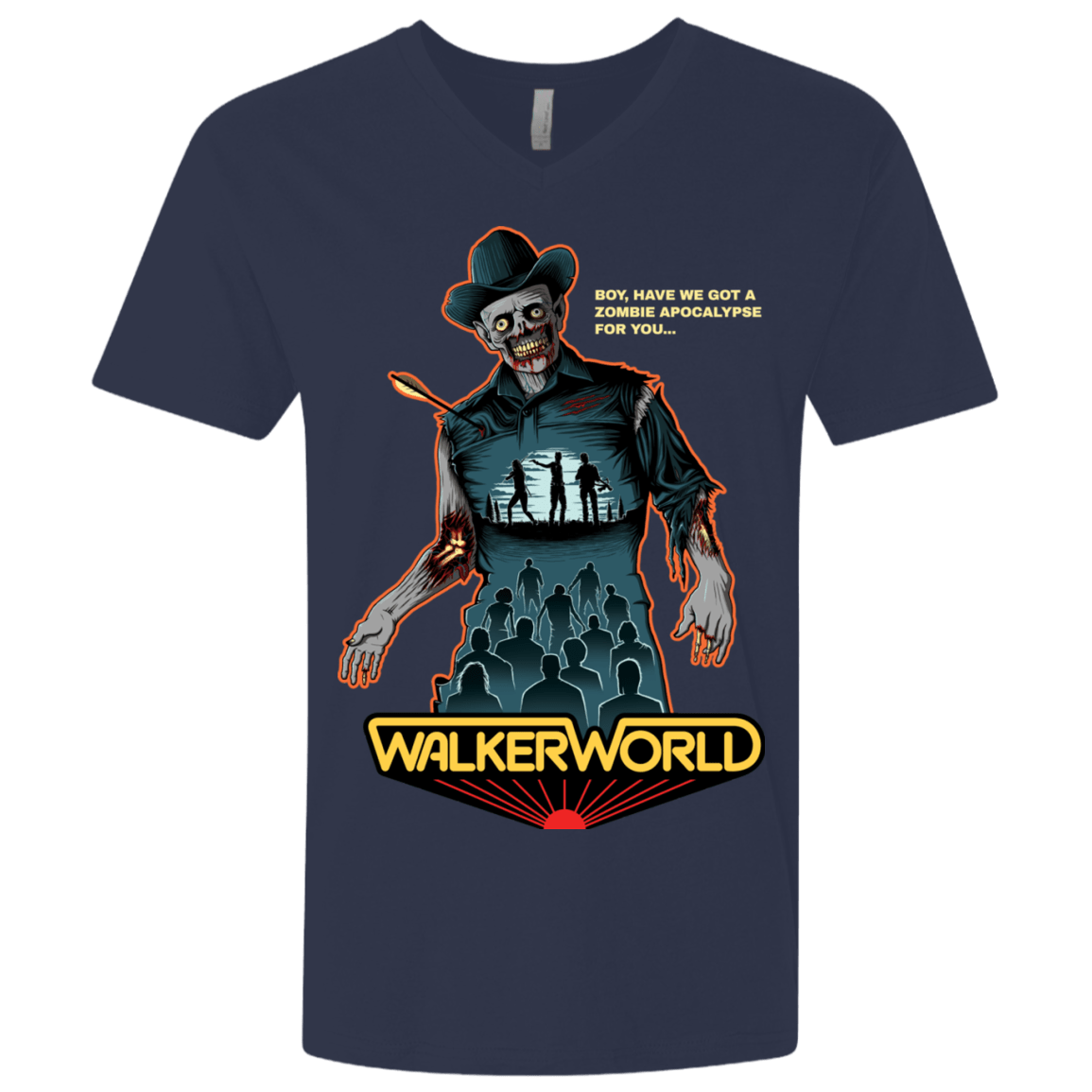 T-Shirts Midnight Navy / X-Small Walker World Men's Premium V-Neck