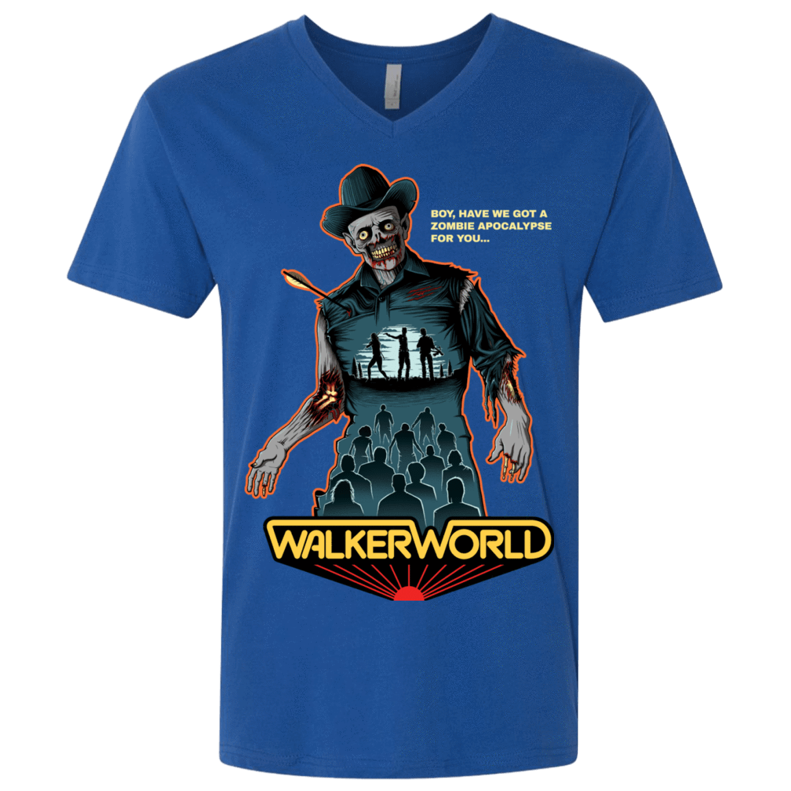 T-Shirts Royal / X-Small Walker World Men's Premium V-Neck