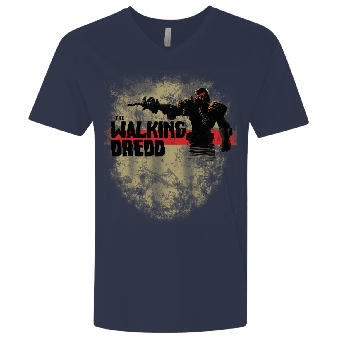 T-Shirts Midnight Navy / X-Small Walking Dredd Men's Premium V-Neck