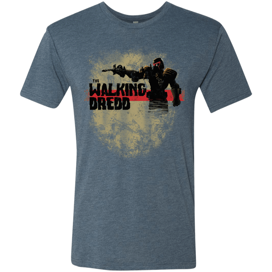 T-Shirts Indigo / Small Walking Dredd Men's Triblend T-Shirt
