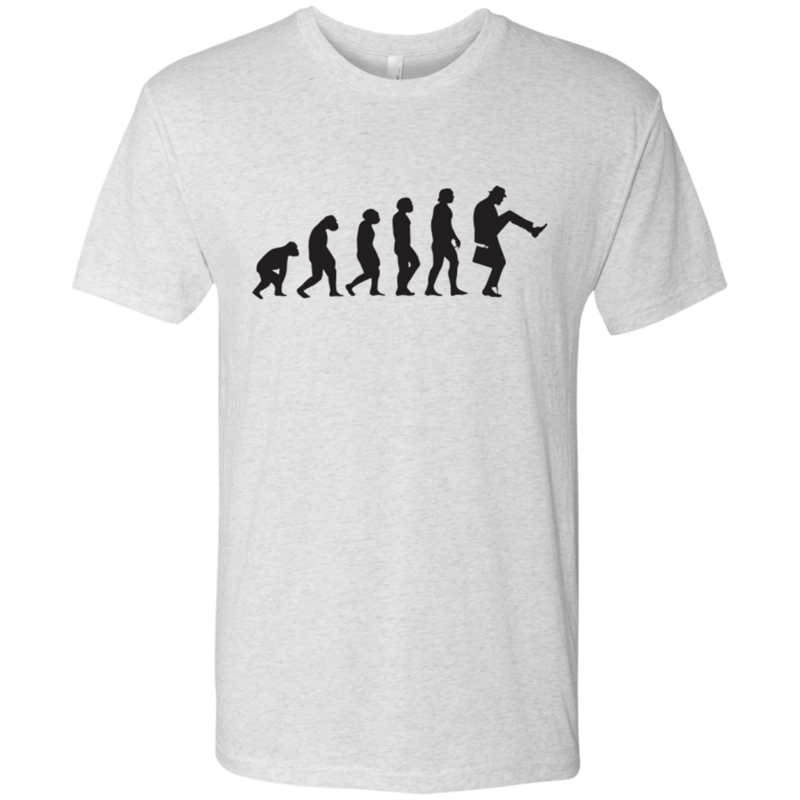 T-Shirts Heather White / Small Walking Evolution Men's Triblend T-Shirt