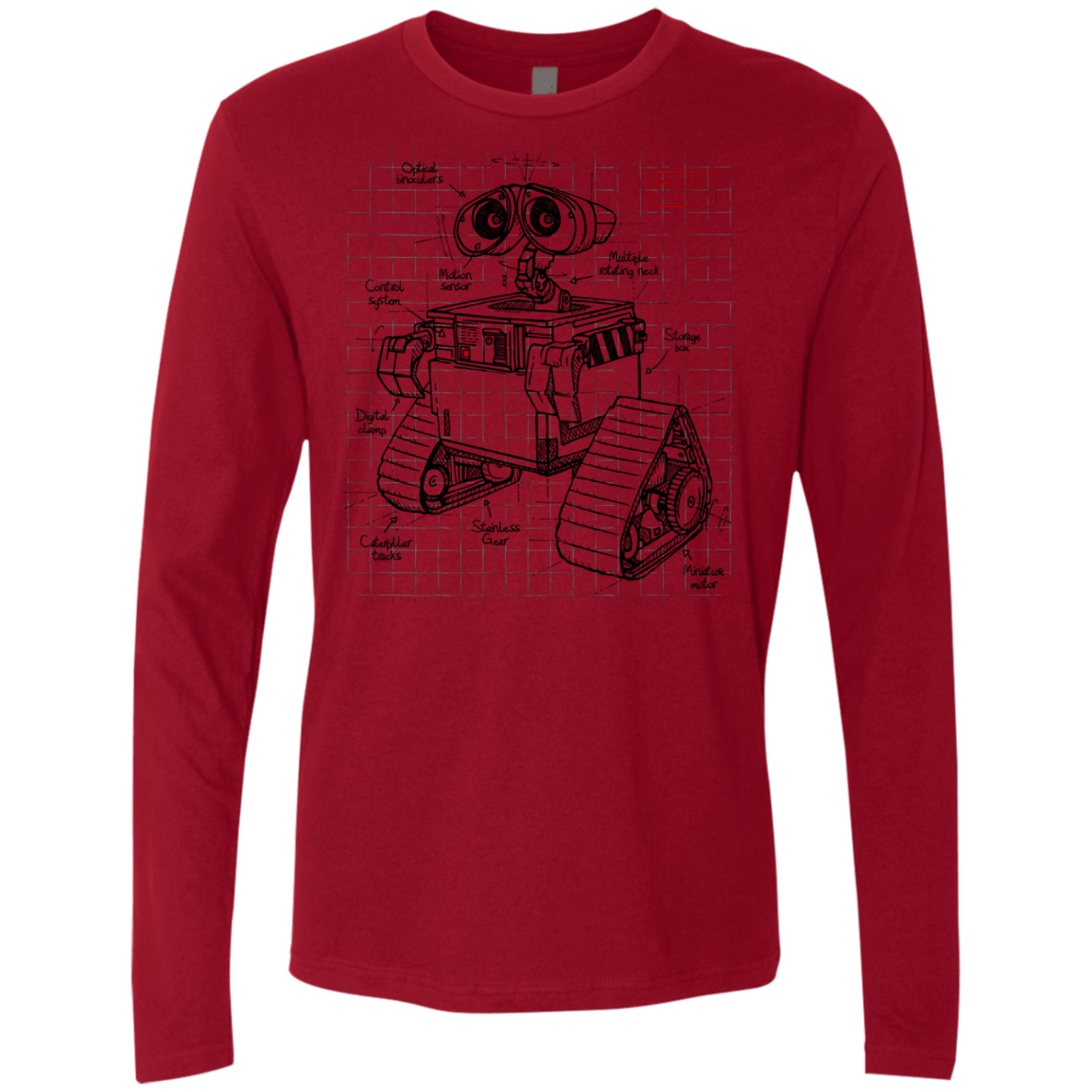 WALL-E Plan Men's Premium Long Sleeve