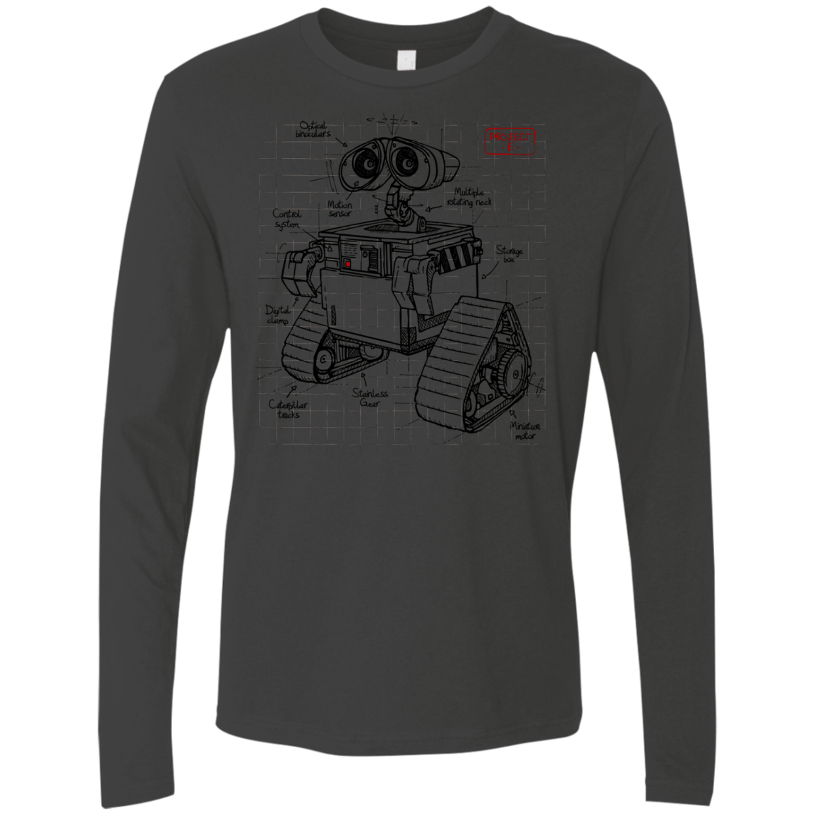 WALL-E Plan Men's Premium Long Sleeve