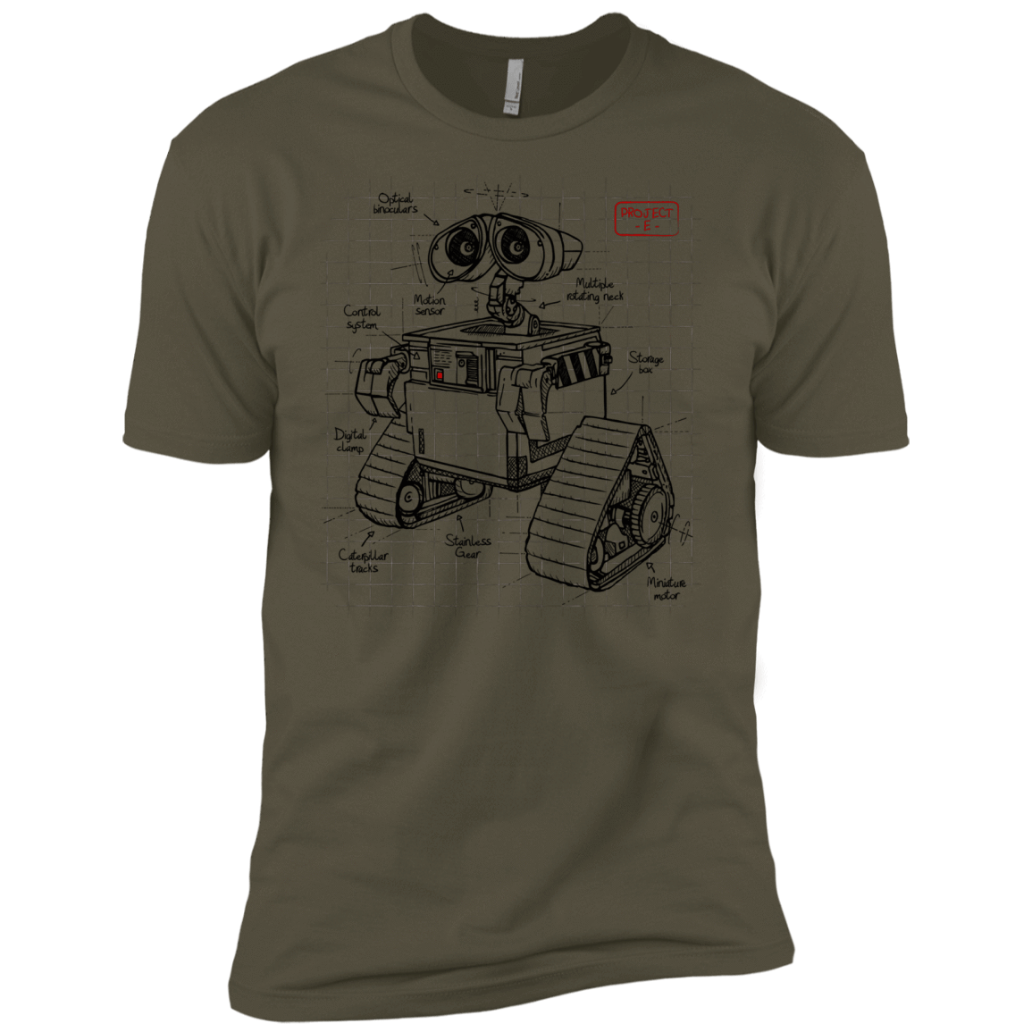 T-Shirts Military Green / X-Small WALL-E Plan Men's Premium T-Shirt
