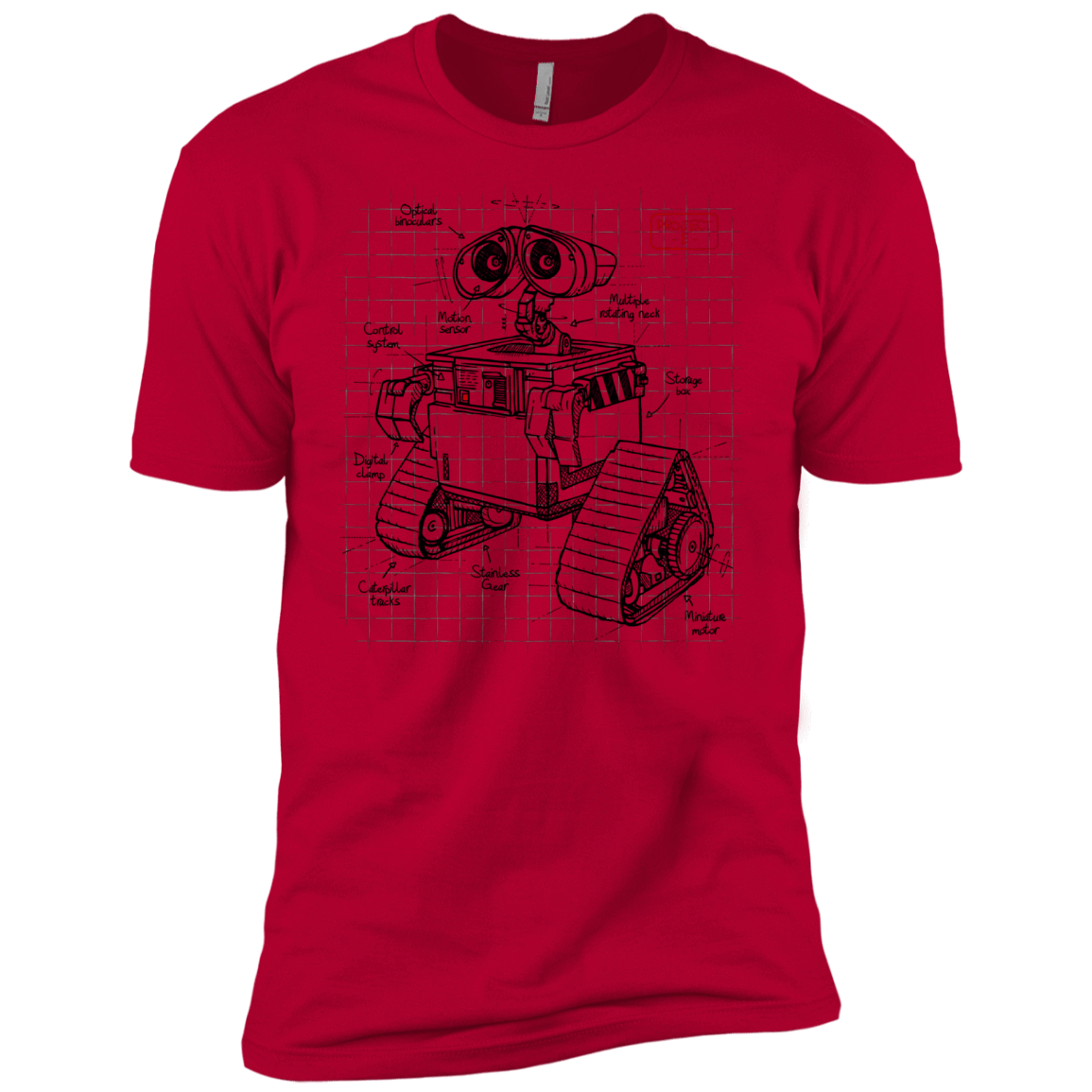 T-Shirts Red / X-Small WALL-E Plan Men's Premium T-Shirt