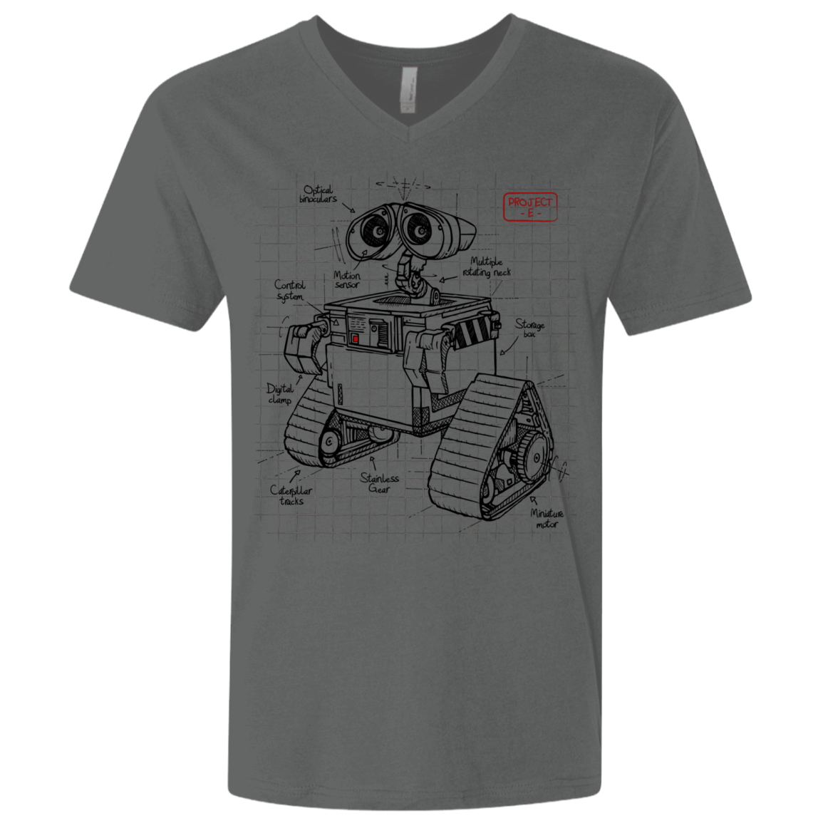 T-Shirts Heavy Metal / X-Small WALL-E Plan Men's Premium V-Neck